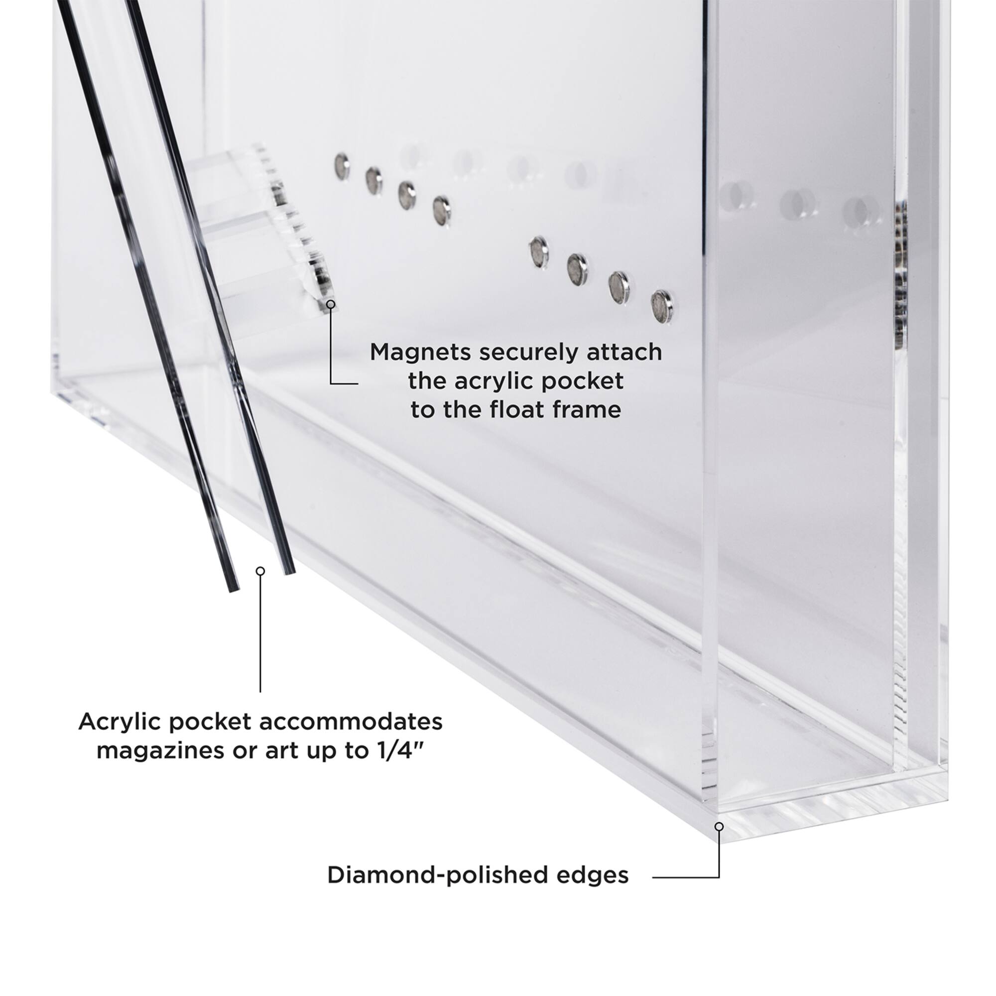 Wexel Art 8.5" x 11" Magazine Float Frame for Booklets